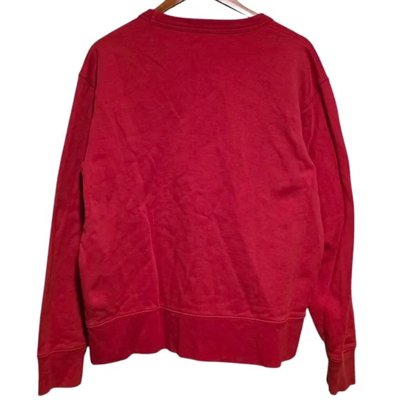 Acne Studios Fairview Face Crew Sweatshirt in Red Size Medium - Picture 2 of 3